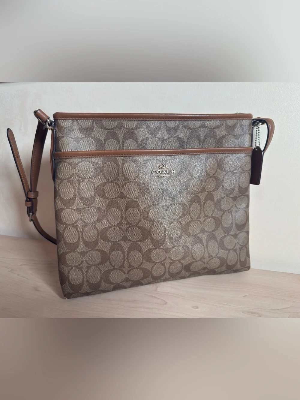Coach F58297 Signature File Crossbody Bag